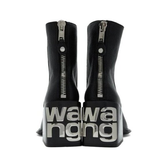Alexander Wang Grain Parker Boots 35.5 US 5.5 Womens Black Leather ASIS - Picture 14 of 14